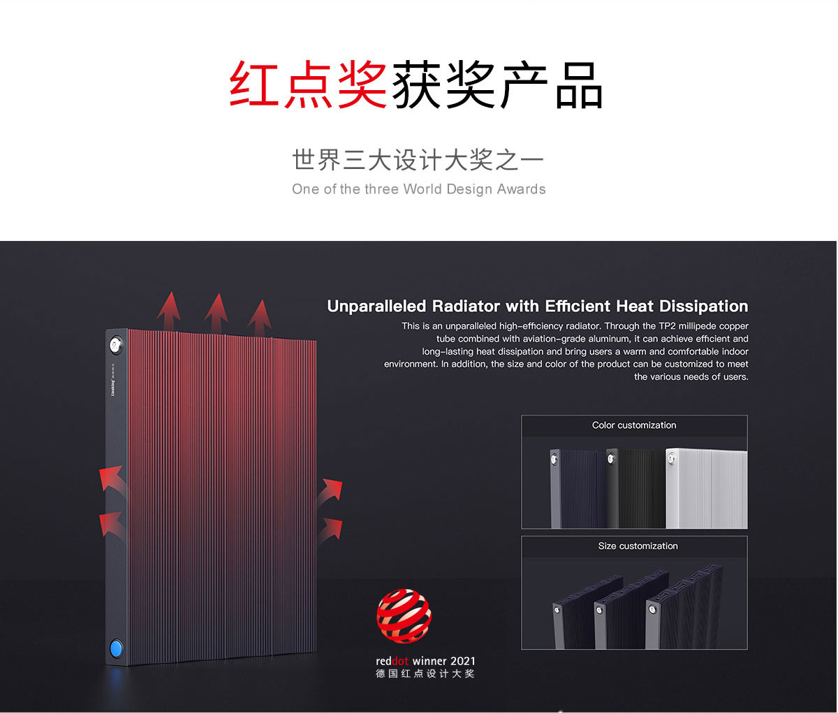 銅鋁復合暖氣片135x75